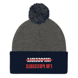 "I'm Possible" Pom Pom Knit Cap