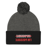 "I'm Possible" Pom Pom Knit Cap