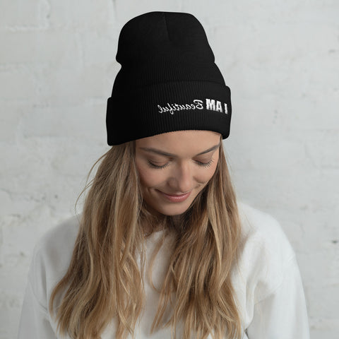 "I AM Beautiful" Cuffed Beanie