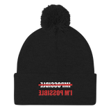 "I'm Possible" Pom Pom Knit Cap